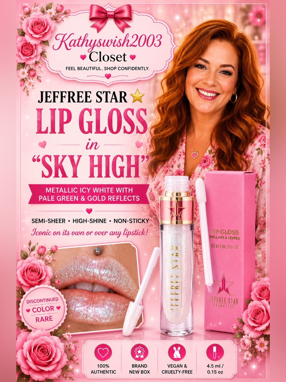 New Jeffree Star Cosmetics
The Gloss
Shade - Sky High